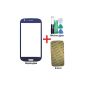 iTech Germany Samsung Galaxy S3 display glass blue - High quality repair kit front display glass for i9300 i9305 LTE with tools and adhesive film (! Fast, Free Delivery from Germany) (Electronics)