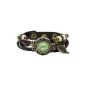 Ladies Retro tree leaf leather bracelet bracelet watch Watches Clock Watches stained (clock)