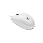 Logitech B110 Optical USB Mouse Wired Mouse 800 dpi optical -Follow White (Accessory)