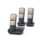 Siemens Gigaset A400A Trio DECT Cordless Telephone / Answering GAP with Silver / Black (Electronics)