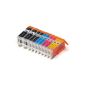 10 compatible cartridges XL with chip and level indicator for Canon Pixma IP 7250 IP 8750 IX 6850 MG 5450 MG 5550 MG 6350 MG 6450 MG 7150 MX 725 MX 925 cartridges compatible with PGI-550, CLI-551BK, CLI-551C, CLI-551m, CLI-551Y (Electronics)