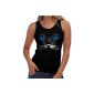 Wellcoda | Bausatzty cat animal Bausatzten ladies NEW Black muscle shirt S-2XL (Textiles)