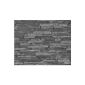 AS Creation 914224 wallpaper pattern which imitates natural stone n Stone Wood, gray, black (tool)