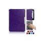 Ganvol Leather Case for Amazon Kindle Paperwhite Case Cover [magnetic closure with automatic standby] Purple (Electronics)