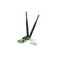 CSL - Map Wi-Fi PCI-Express (PCIe) 300 Mbps with MIMO technology | 2 × omnidirectional antennas IAHS | Realtek processor RTL8192CE | Frequency range 2.4 GHz | 64/128 bit WEP, WPA2-PSK, WPA-PSK ( electronic devices)