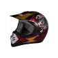 Protect Wear DP-901-L motorcycle helmet, motocross helmet, Enduro Helmet for adults with skull motif, size: L, multicolored (Automotive)