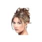 NATURAL BLOND HAIR EXTENSIONS CHOUCHOU CHIGNON UP OR DOWN MULTI TONE twists (Health and Beauty)