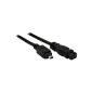 InLine FireWire cable, 4-pin / 9-pin male / male, 1m (accessory)