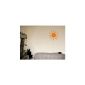 Wall Decal / Wall Sticker large sun;  Color Orange