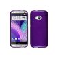 Silicone Case for HTC One Mini 2 - Brushed Purple - Cover PhoneNatic ​​Cover + Protector (Electronics)