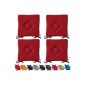 Set of 4 cakes chair united padded seat - Red - 40x40x3.5cm - Today