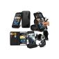 ONX3 10-IN-1 MEGA PACK HTC Desire 610 (Black) Premium PU 3 card slots Leather Wallet Flip Case Cover + LCD Screen Protector + Micro-USB CE approved 3-pin mains charger + Micro USB Desktop Charging Dock Stand Charger + S Line Wave Gel Case + 360 Car Holder + 3.5mm earphone earphones + Micro USB Flat Cable + Car Charger + Ball Large Touch Screen Stylus Pen - Different Color (Electronics)