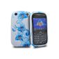 Master Accessory Silicone Case for BlackBerry Curve 9320 Blue Flower design (Accessory)