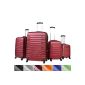 4 pcs trolley case hardshell Set -. Travel suitcase with 360 ° castors XL, L, M, S (stackable) color selection