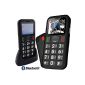 Essential Mobiho-MAX CLASSIC, Seniors - Big buttons - SOS button - color display (better contrast) - big figures written on the screen - Speed ​​Dial Call hotkeys 2-9 - Volume up strong 88dB - Bluetooth - Sms - lamp - Easy Keyboard block - Unlocked all operators - (Electronics)