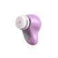 Facial cleaning brush with 2 speed levels, each with a deep cleansing brush and an exfoliating brush, battery powered, color purple (Misc.)