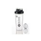 Star Shake by PlanetCaro XL, protein - protein shaker or blender with metal ball or globe for whisk-effect for lump-free especially frothy mix of diet and fitness drinks, BPA free (out of 20 oz / 600 ml, Capacity 28 oz / 800 ml, transparent with black lid) (household goods)