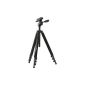 Cullmann NANOMAX 250 CW25 tripod with 3-way head (3 drawers, load capacity 3 kg; 140cm height, 49cm packing size) (Electronics)