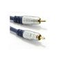 HQ Pure Oxygen Free Copper Gold Plated Shielded Subwoofer Cable 3m (Electronics)