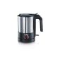 Severin WK 3369 Kettle (1800 W, 1.5 liters, temperature control) stainless steel brushed-black (household goods)
