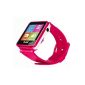 MP3 WATCH D Jix D Touch Watch video audio player and FM radio 4GB ROSEécran 1.5 '' (Electronics)