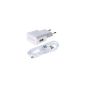 Original Samsung cell phone charger in white plus charging cable - data cable - white - for Samsung mobile phones with Micro USB connection (electronic)
