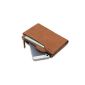 The multifunctional portfolio 100% LEATHER men 2014 new / Korean version of the retro leather pouch / mobile phone bag - Zipper Brown - Beautifully packaged, can also be used as a wonderful gift to share not miss