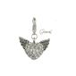 Charms Silver Plated Heart with Wings for Charm Bracelet (Jewelry)