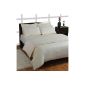 Homescapes 3 pcs bedding 200 x 200 cm vanilla cream made from 100% pure Egyptian cotton thread count 200