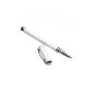 kwmobile® Simple and elegant 2 in 1 Stylus with Ball Pen for all major smartphones and tablets with touch screen BLANC (Electronics)