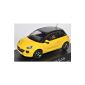 Adam Opel 3-door yellow with black From 2012 1/43 Engine Model car with or without individiuellem license plates (Toys)