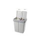 Alpfa refuse container 2 x 30 L Duo Bin gray / granite - Made in Europe INCL.  2 replacement springs