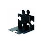 HAN 9212-13 CD rack / bookend Puzzle, linkable, polystyrene, set of 2, black (Office supplies & stationery)