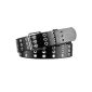 style3 genuine leather studded belt with 3-thorns buckle for men in different colors (Textile)