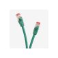 TPFNet 5m (meters) CAT.6 - CAT6 Cat6 Ethernet cable Premium Quality - Network Cable - RJ45 ethernet connector cable network - LAN - Patch - Gigabit Network Cable - LAN Cable - Ethernet Cable with anti-buckling green (RJ45, Cat 6, with double shielding 2 taken Twisted Pair, S / FTP (PIMF), halogen, suitable for network 10/100/1000 Mb / s) (Electronics)