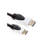 GizzmoHeaven 1M Cable HDMI Mini (Type A to Type C) High Performance Gold-plated tablets, cameras, camcorders - 1 meter (Electronics)