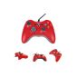 Stuff4® Red Xbox 360 Wired Controller + PC Compatible Game Control Pad (Video Game)