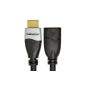 Cablesson Ivuna 0.2 m HDMI extension cable - 24K gold-plated plug contacts - 1080p up to 4K2K - Supports v.1.4 / 2.0 - Audio and Video - 3D Full HD UHD - male to female (HD LCD Plasma TV PS4 Sky Wii U Blu-ray) (Electronics )