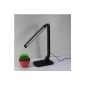 iDream 120 LEDs Touch dimmable LED light table lamp desk lamp office lamp desk lamp desk lamp table lamp table lamp - 9.0W (± 0.5W) with 5 adjustable light mode and 120 ° Lichtwinkel- ABS plastic and aluminum - Protect your eyes in size 20 * 40 * 37cm (black )