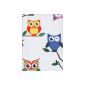 Wax tablecloth (average) tablecloth Sweet colorful owl 140cm ROUND according to Oeko Tex Standard 100 (household goods)