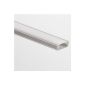 Set: aluminum LED profile PL1 Anser 2 meters + cover Opal + cap + mounting bracket aluminum profile