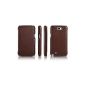 Luxury Leather Case for Samsung Galaxy Note 2 / II Note / N7100 / N7105 LTE / model: Business / side hinged / ultraslim / genuine leather / Folder Case / Brown (Electronics)