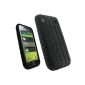 Silicone Skin Cover Case Case Case in black with tire tread design for Samsung Galaxy S i9000 Android Smartphone Cell Phone + Screen Protector (Wireless Phone Accessory)