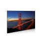 Paintings on canvas Golden Gate Bridge V3 1p Art Print XXL image Posters canvases murals