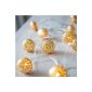 Garland Light Cells with 10 balls Moroccan Golden LED Warm White (Kitchen)