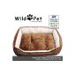 Shopping basket dog bed cushion removable puppies animals XL 90 x 75 x20cm