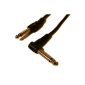 Instrument Cable - Guitar Cable / standard jack - 6.3mm / m 3/90 ° angled jack