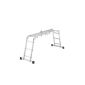 Hailo aluminum ladder 4x3 rungs Universal with metal platform, 7412-031 (tool)