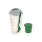 Salad to go with fork and salad dressing containers with lids Salad Shaker cups (household goods)