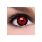 Lens Finder colored contact lenses red Cataclysm + + combined solution container without strength red Fun Crazy lenses perfect for Halloween and Carnival (Personal Care)